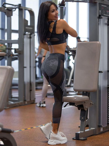 Leggings de tiro alto con efecto tie-dye para mujer