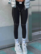 Female Push-up Stripes Quick-dry Booty Leggings