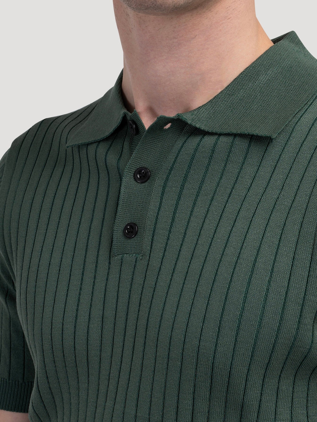 Men’s Ribbed Cotton Polo Shirt