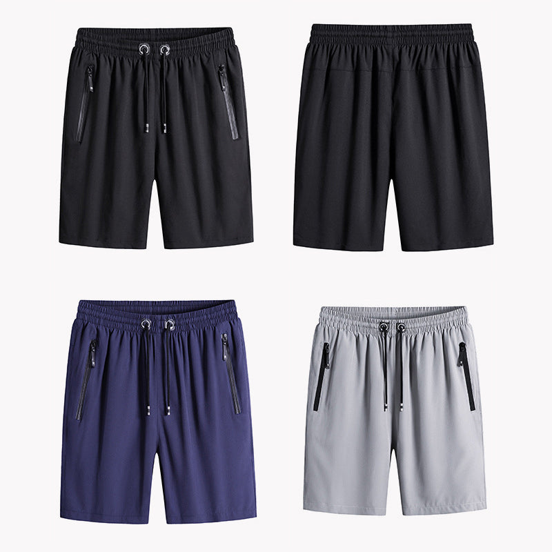 Men's Plus Size Ice Silk Stretch Shorts 