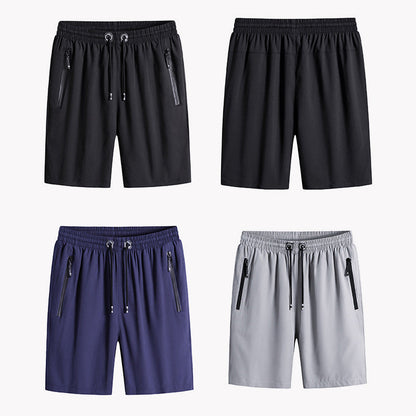 Men's Plus Size Ice Silk Stretch Shorts 