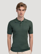 Men’s Ribbed Cotton Polo Shirt