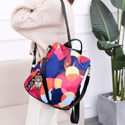 Mochila antirrobo con estampado para mujeres