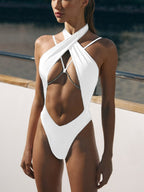 Sexy Cutout Backless Beach One Piece