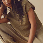 Conjunto de dos piezas de punto en color liso para mujer.