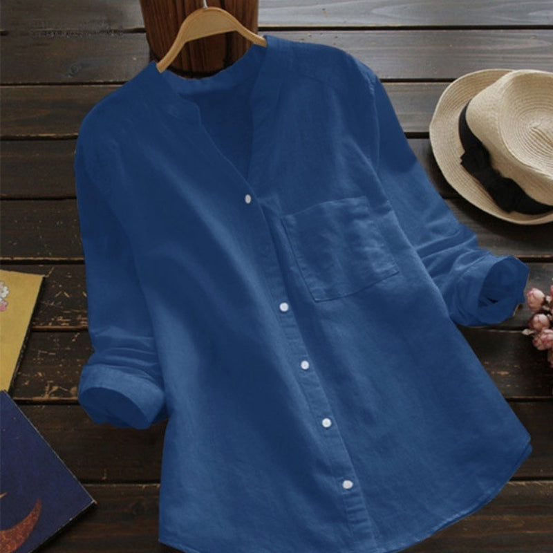 Blusa casual suelta de Color sólido