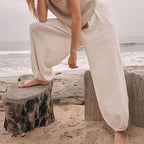 Conjunto de dos piezas de punto en color liso para mujer.