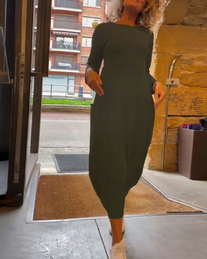 Vestido largo tipo suéter Alma™