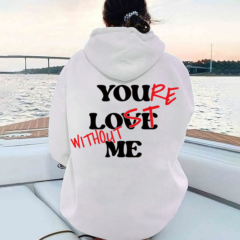 Plain sweatshirt with letter print .