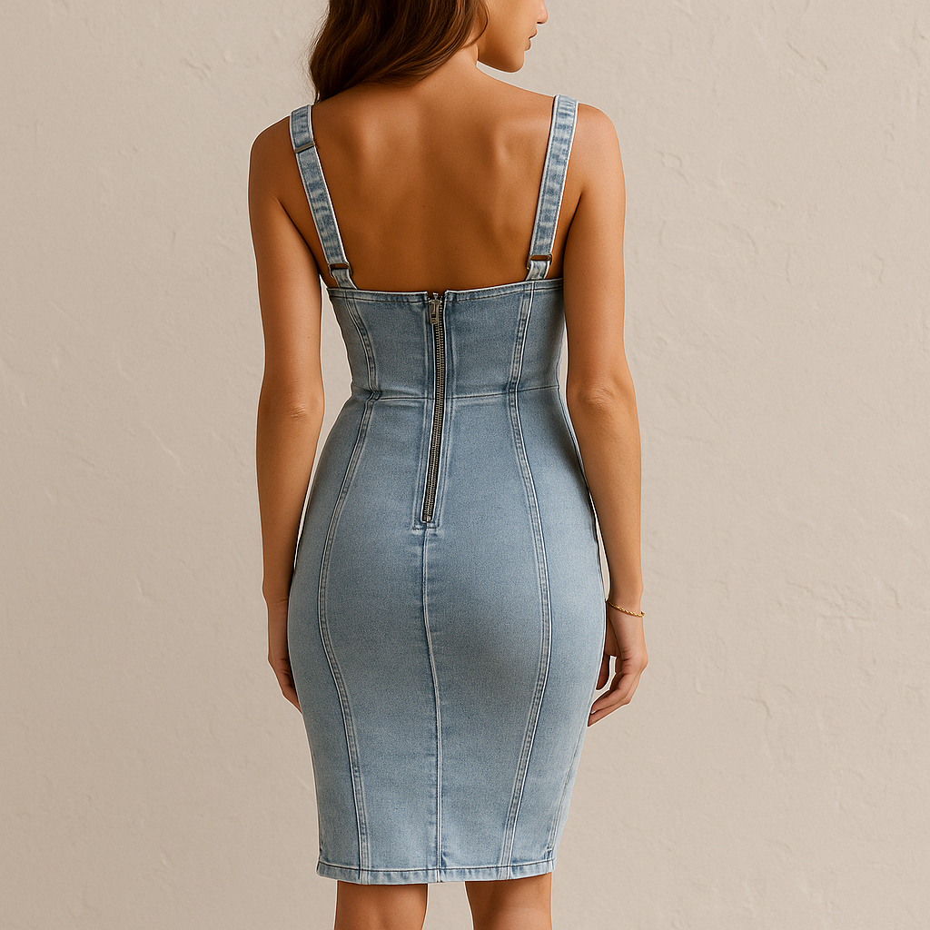 Denim Charm Dress™ – Effortless Style & Comfort