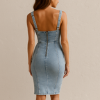Denim Charm Dress™ – Effortless Style & Comfort