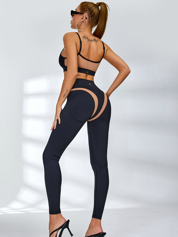 Female Super Sexy Unique Mesh Hip-lift Leggings