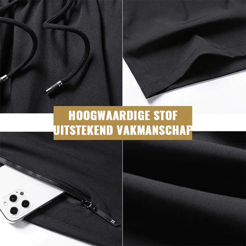 Pantalones cortos elásticos de seda helada de talla grande para hombre 