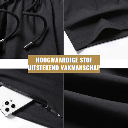 Pantalones cortos elásticos de seda helada de talla grande para hombre 