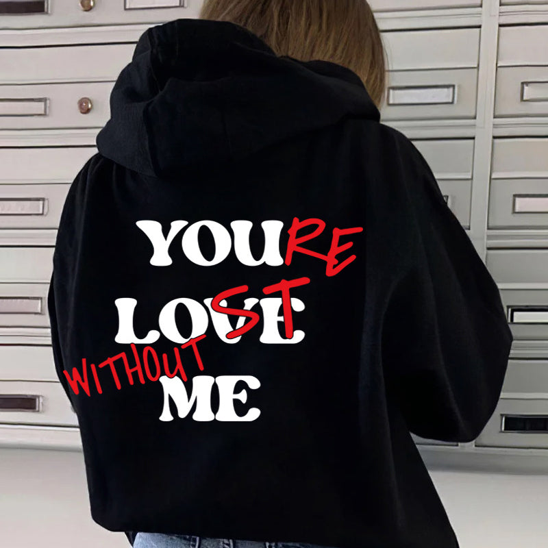 Plain sweatshirt with letter print .