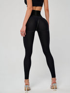 Female Fly Eye Contrast Color High-rise Leggings