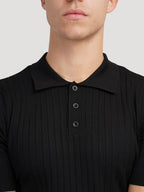 Men’s Ribbed Cotton Polo Shirt