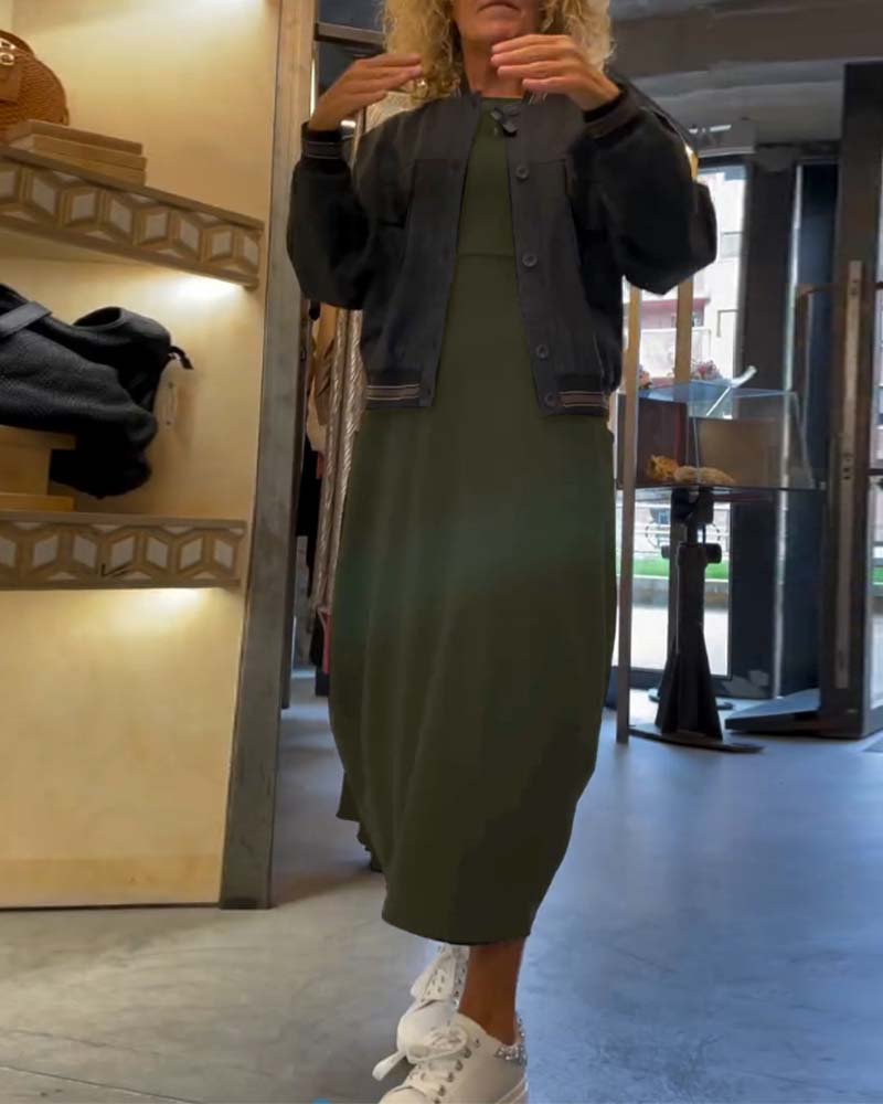 Vestido largo tipo suéter Alma™