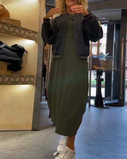 Vestido largo tipo suéter Alma™