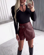 Pantalones cortos de cintura alta Kaia™ de color liso