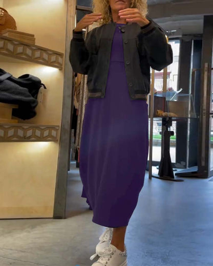 Vestido largo tipo suéter Alma™