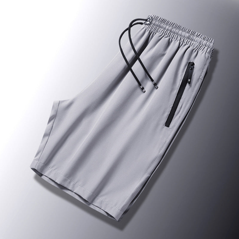 Plus Size Ice Silk Stretch Shorts for Men
