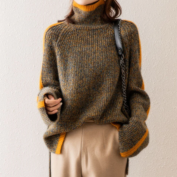 Lada Cashmere Knit Turtleneck Sweater
