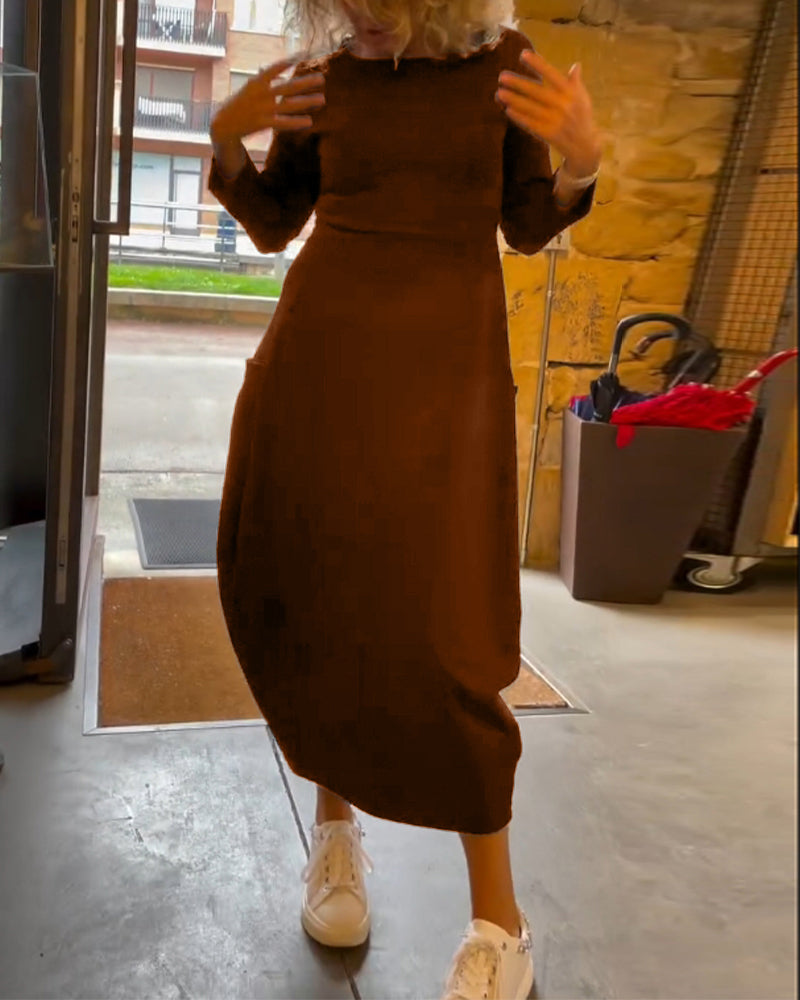 Vestido largo tipo suéter Alma™