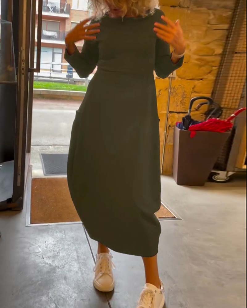 Vestido largo tipo suéter Alma™