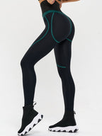 Fly Eye Contrast Color High-rise Leggings