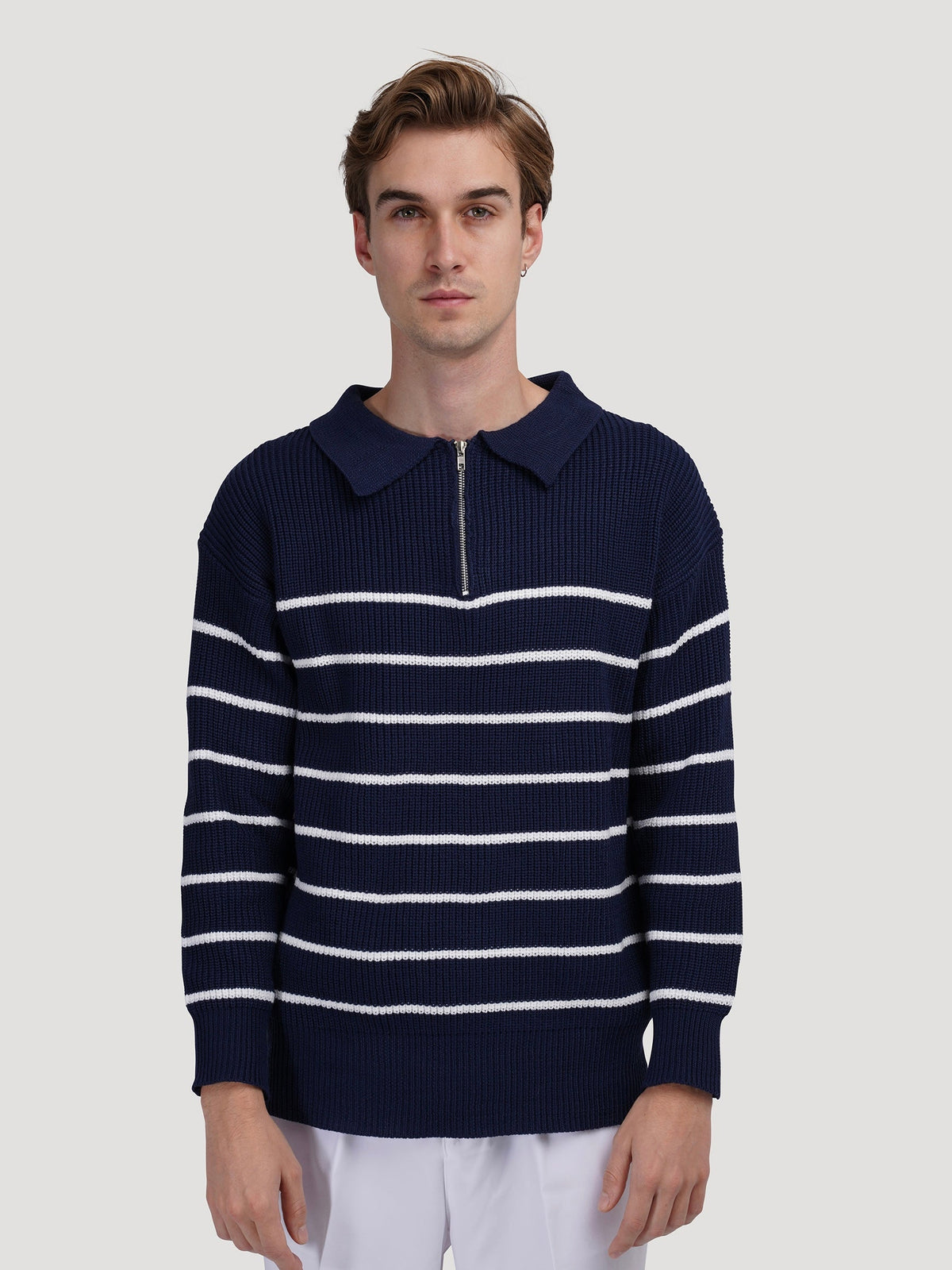 ANYANG Half-Zip Knit Sweater
