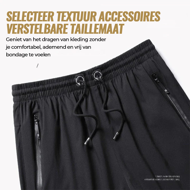 Pantalones cortos elásticos de seda helada de talla grande para hombre 
