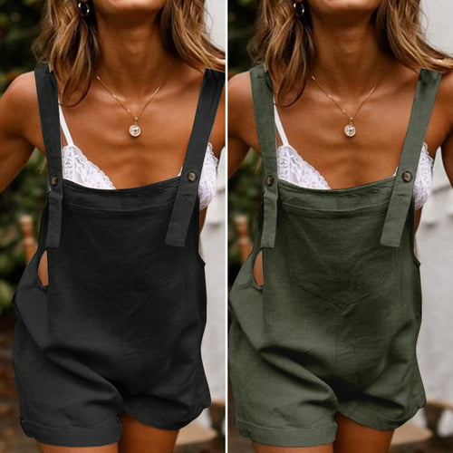 Pantalones cortos de algodón y lino