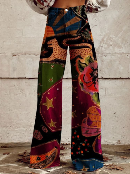 Teresa | Vintage Boho Wide Leg Pants