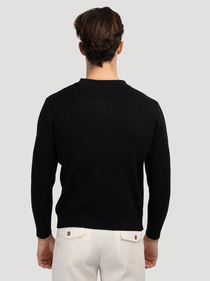 ANSEONG Quarter Zip Turtleneck Sweater