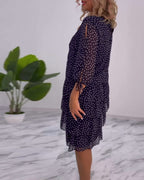 Vestido elegante Fleur™ con estampado de lunares