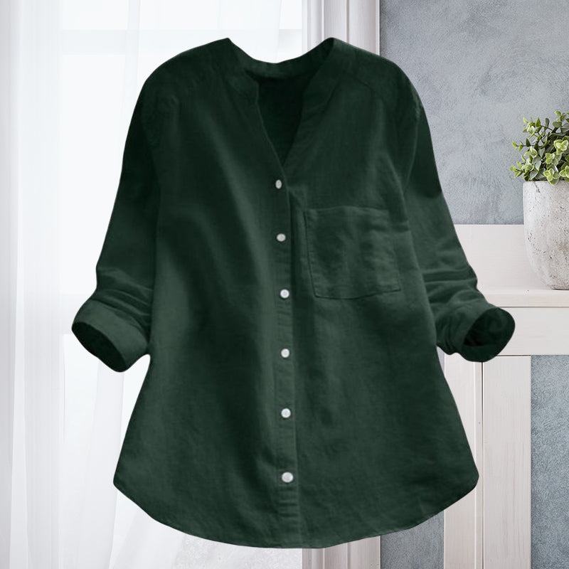 Blusa casual suelta de Color sólido