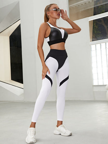 Leggings push-up con efecto de ojo de mosca y color en contraste extra sexys para mujer