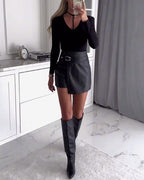 Pantalones cortos de cintura alta Kaia™ de color liso