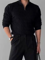 Half-Zip Cable Knit Sweater