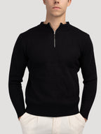 ANSEONG Quarter-Zip Turtleneck Sweater