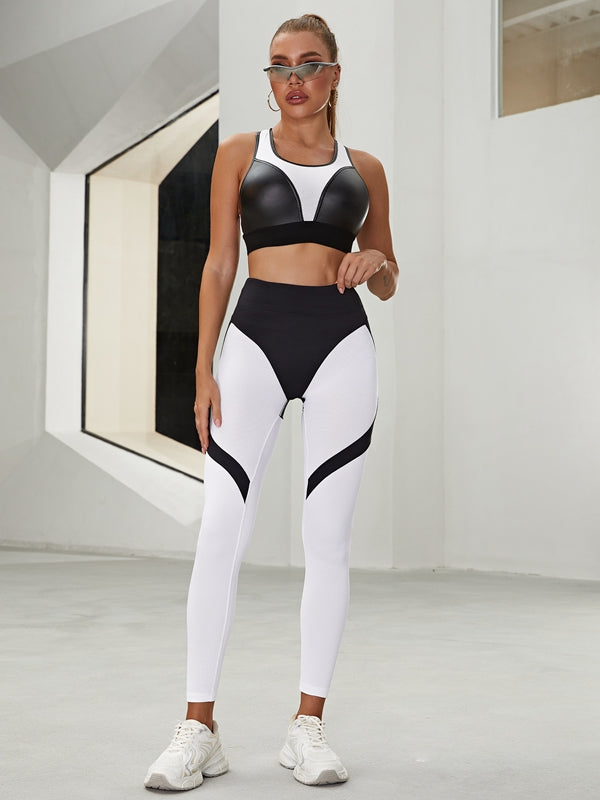 Leggings push-up con efecto de ojo de mosca y color en contraste extra sexys para mujer