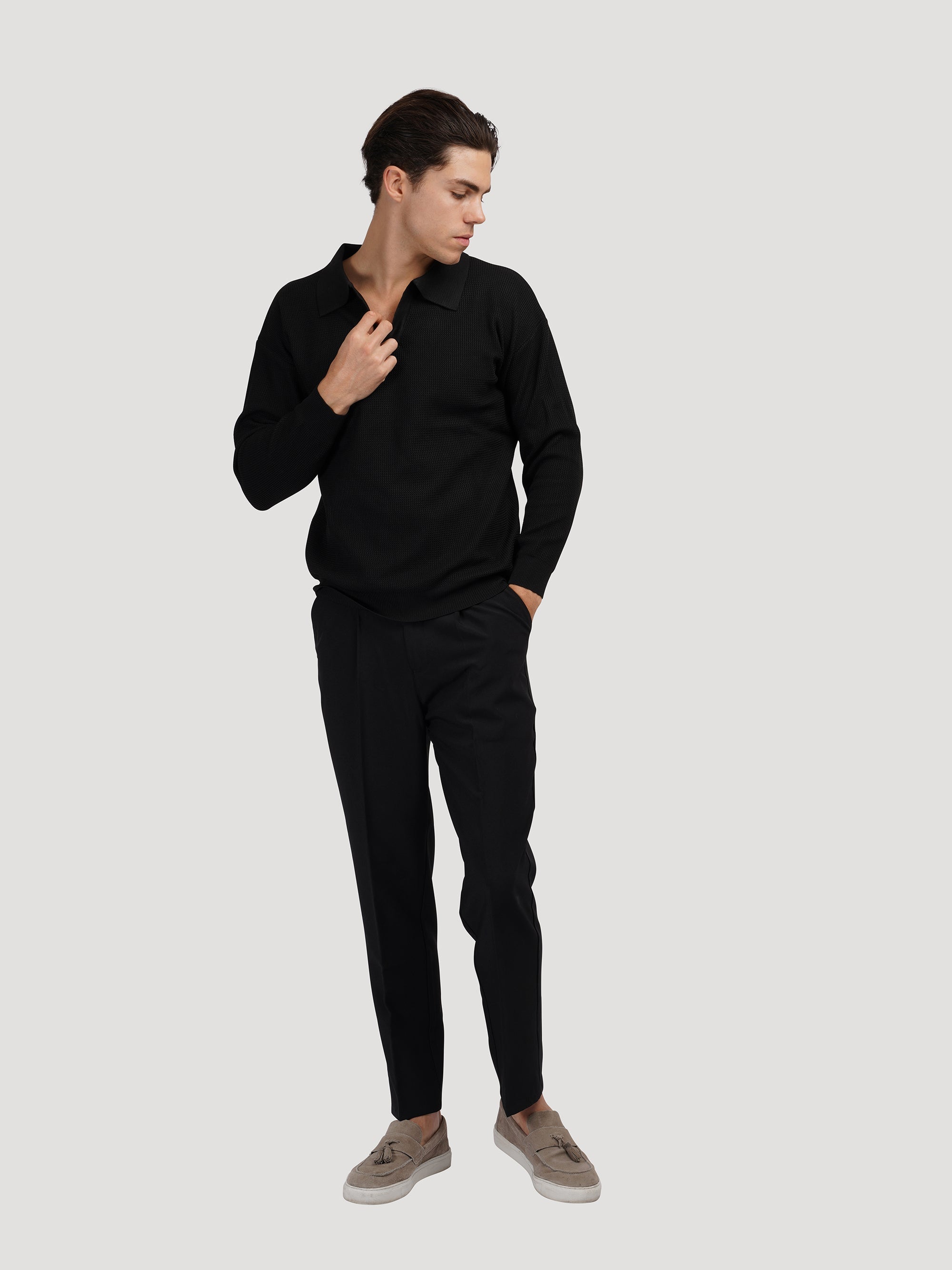 Buttonless Polo Shirt