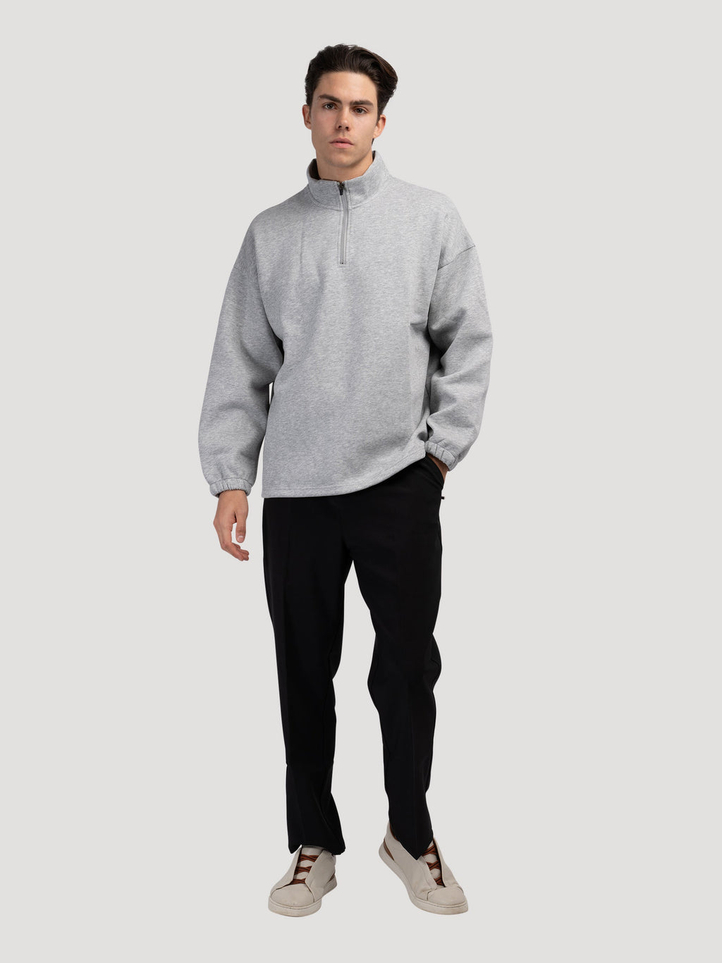 INCHEON Quarter-Zip Fleece Sweater