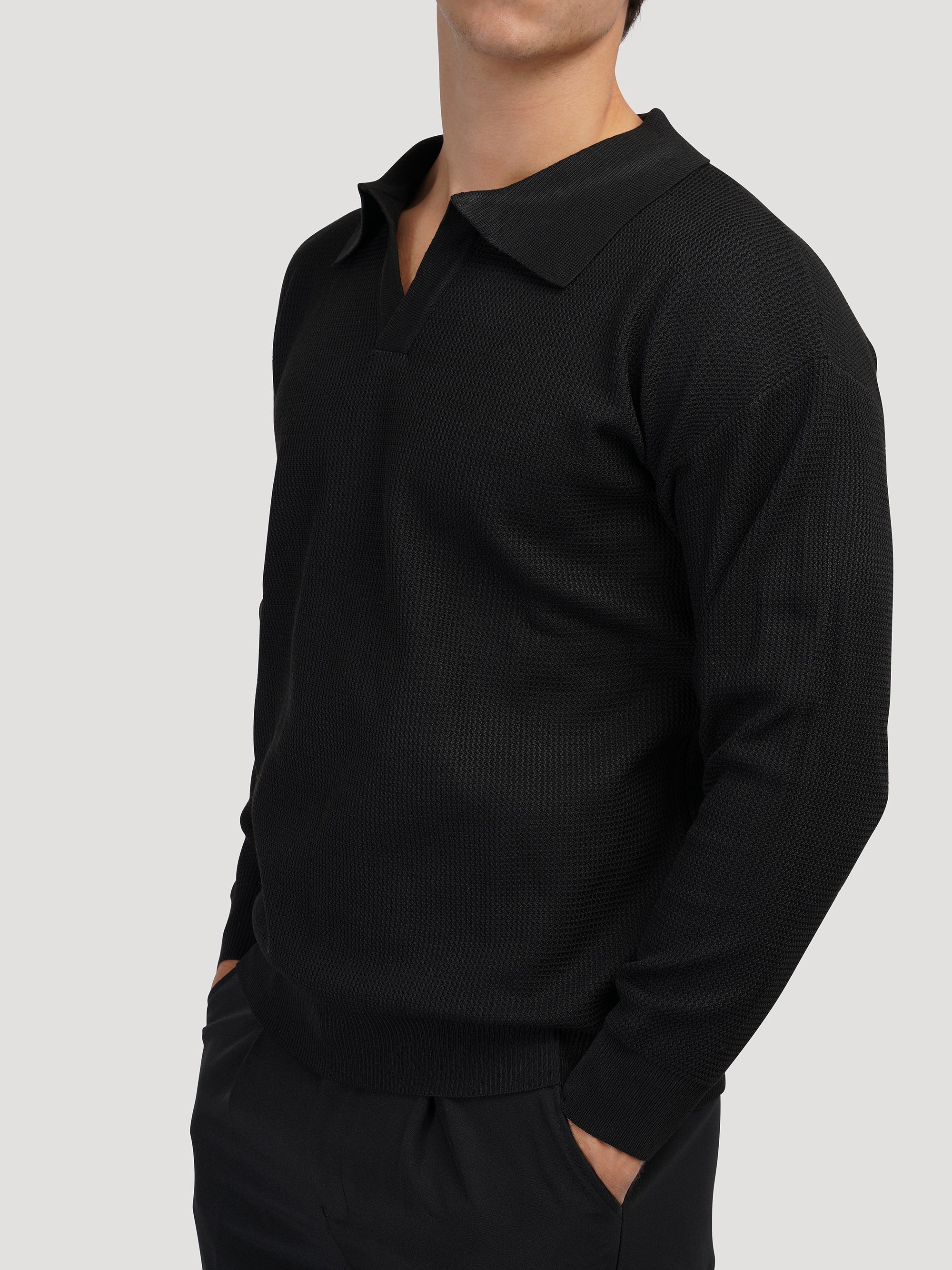 Buttonless Polo Shirt