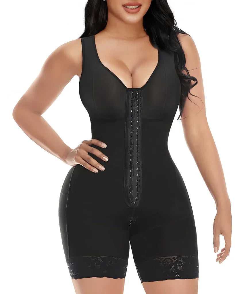 Shapewear for Women Tummy Control Post Surgery Full Body Shaper Butt Lifter with Zipper Crotch