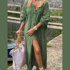 Antonia - Vestido largo de lino y algodón | Moda casual