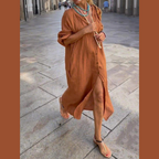 Antonia - Vestido largo de lino y algodón | Moda casual