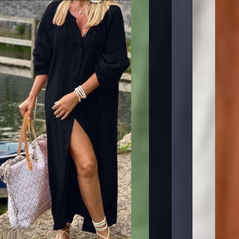 Antonia - Vestido largo de lino y algodón | Moda casual