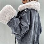Sara fur jean coat